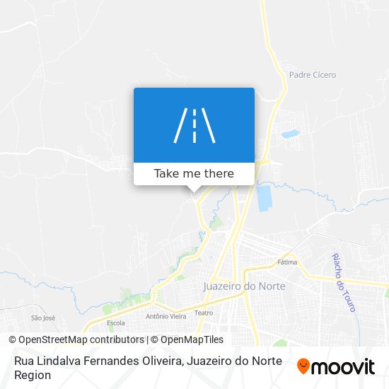 Mapa Rua Lindalva Fernandes Oliveira