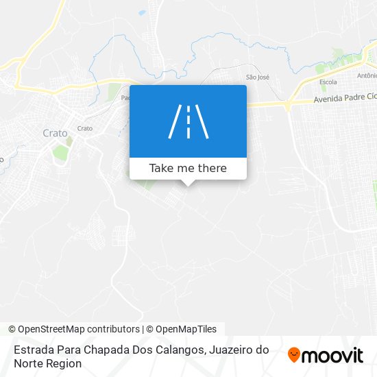 Estrada Para Chapada Dos Calangos map
