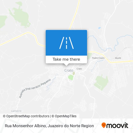 Mapa Rua Monsenhor Albino