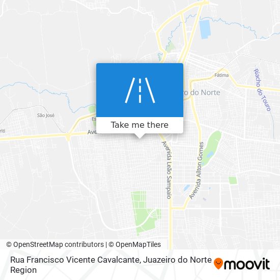 Mapa Rua Francisco Vicente Cavalcante