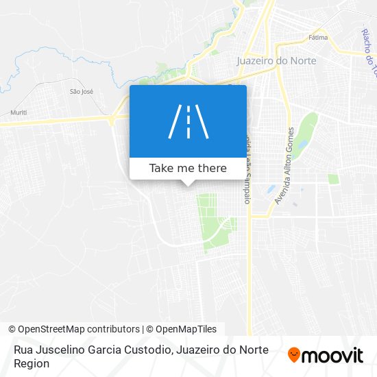 Mapa Rua Juscelino Garcia Custodio