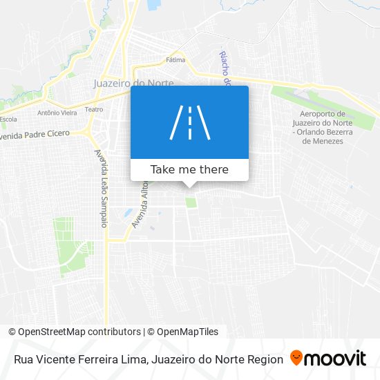 Mapa Rua Vicente Ferreira Lima