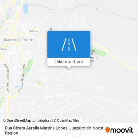Mapa Rua Cícera Aurélia Martins Lopes