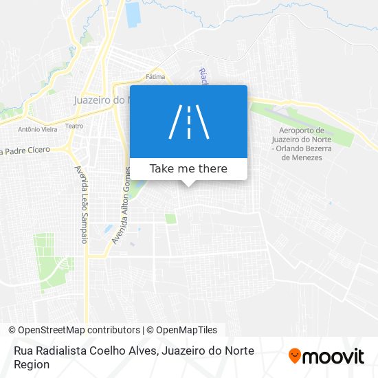 Rua Radialista Coelho Alves map