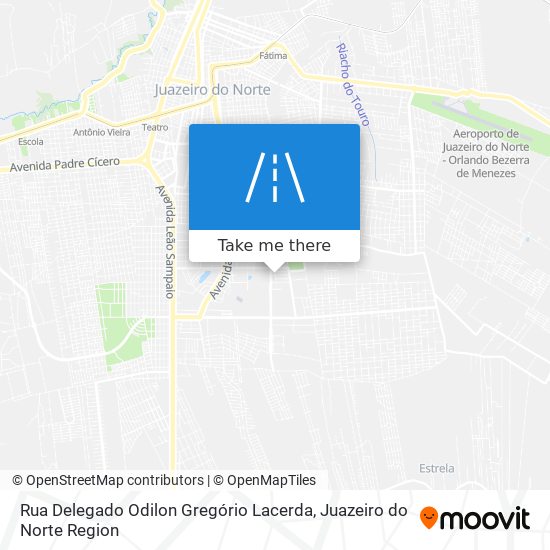 Mapa Rua Delegado Odilon Gregório Lacerda