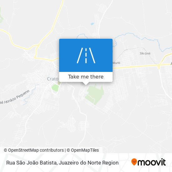 Mapa Rua São João Batista