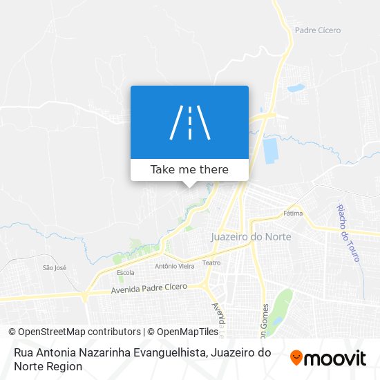 Mapa Rua Antonia Nazarinha Evanguelhista