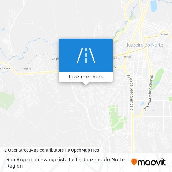 Mapa Rua Argentina Evangelista Leite