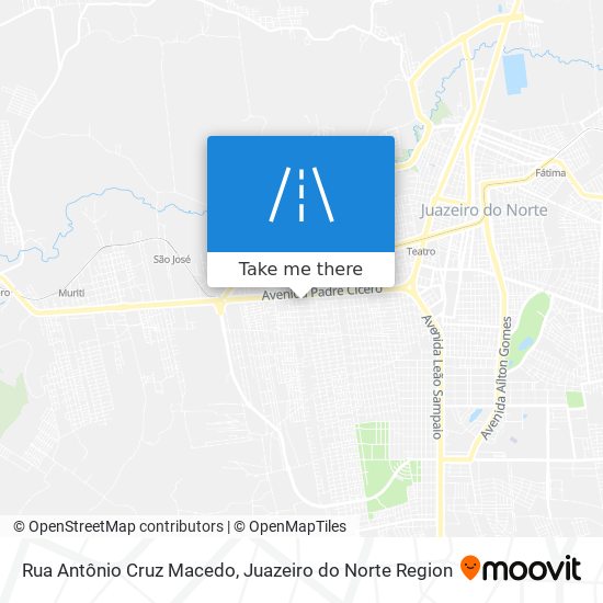 Mapa Rua Antônio Cruz Macedo