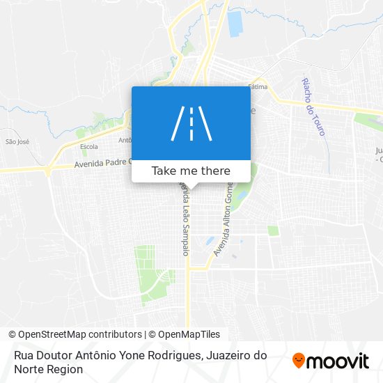 Mapa Rua Doutor Antônio Yone Rodrigues
