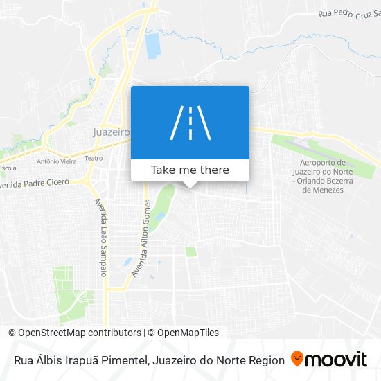 Mapa Rua Álbis Irapuã Pimentel