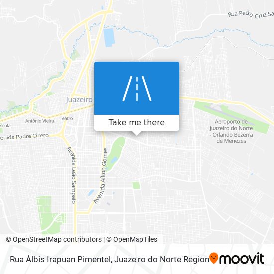 Mapa Rua Álbis Irapuan Pimentel