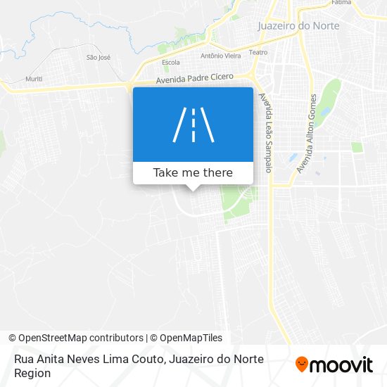 Mapa Rua Anita Neves Lima Couto