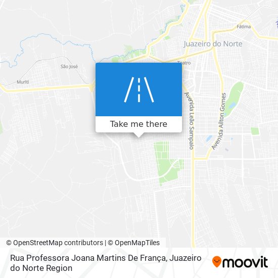 Mapa Rua Professora Joana Martins De França