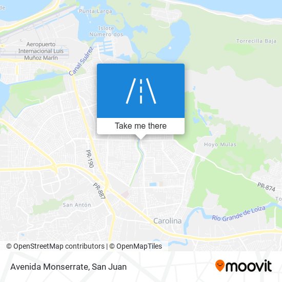 Avenida Monserrate map