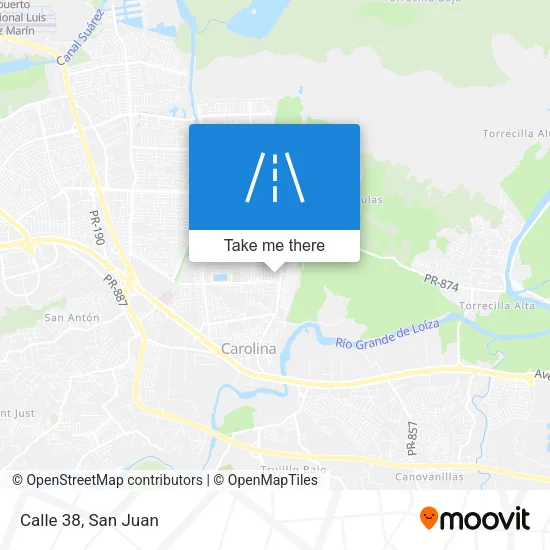 Calle 38 map