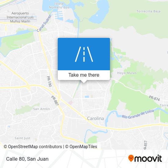 Mapa de Calle 80