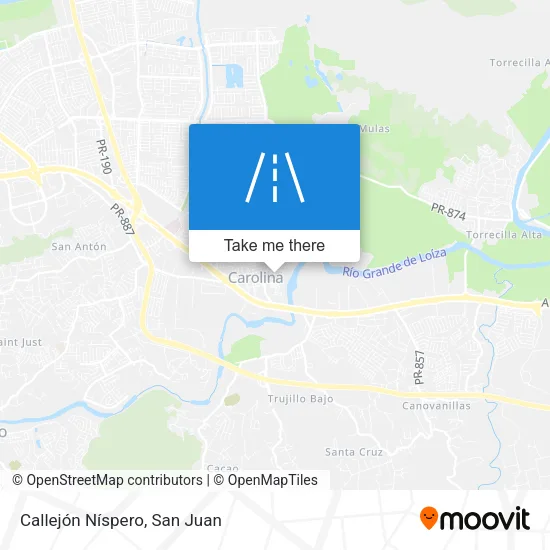 Mapa de Callejón Níspero