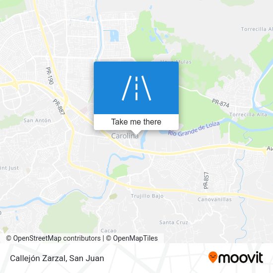 Mapa de Callejón Zarzal