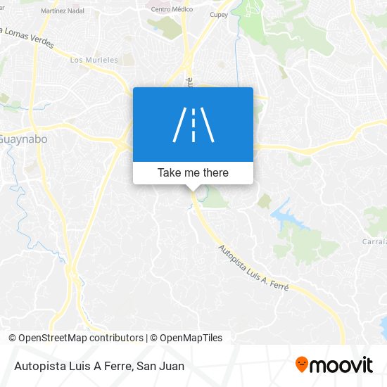 Mapa de Autopista Luis A Ferre