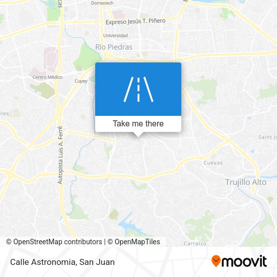 Mapa de Calle Astronomia
