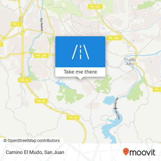 Camino El Mudo map