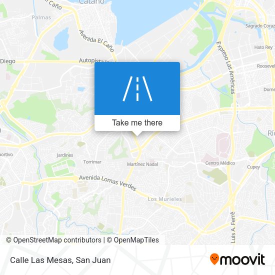Mapa de Calle Las Mesas