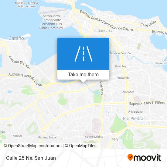 Calle 25 Ne map