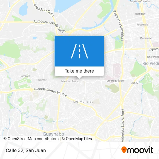 Calle 32 map