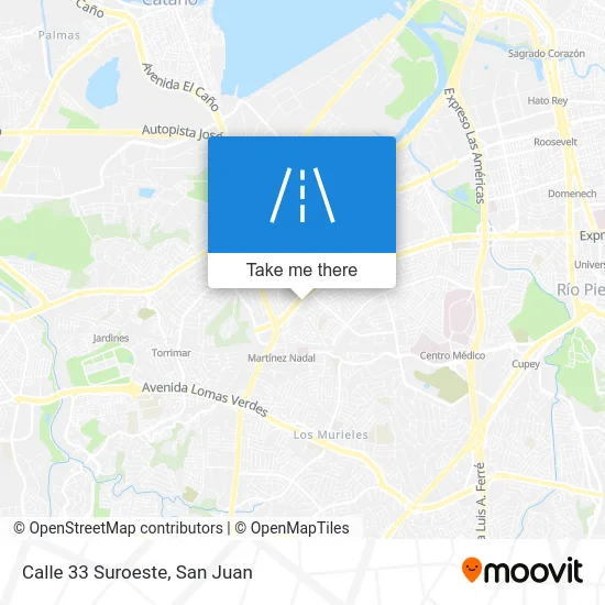 Mapa de Calle 33 Suroeste