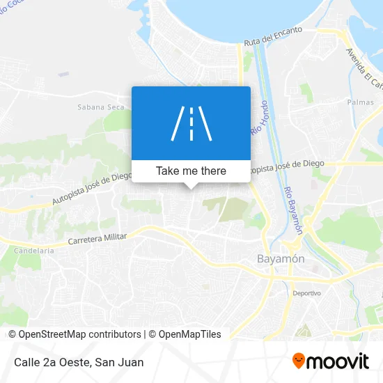 Mapa de Calle 2a Oeste