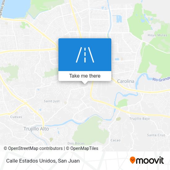 Calle Estados Unidos map