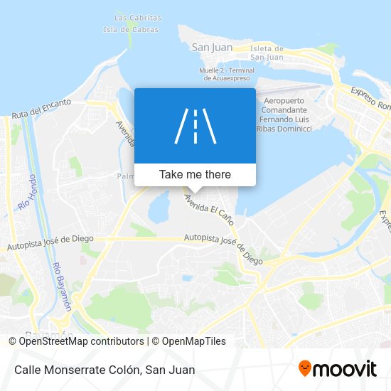 Calle Monserrate Colón map