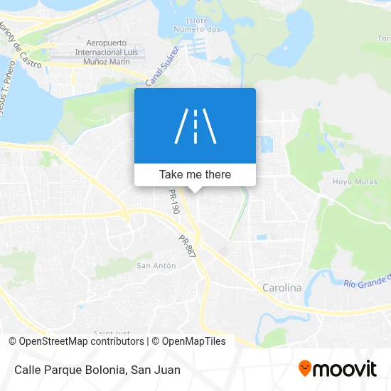 Mapa de Calle Parque Bolonia