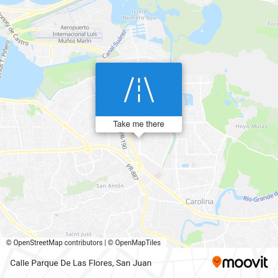 Mapa de Calle Parque De Las Flores