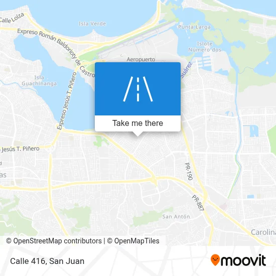 Calle 416 map