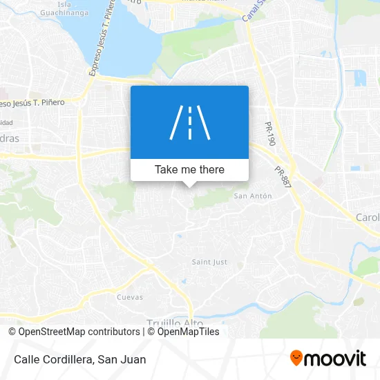 Mapa de Calle Cordillera