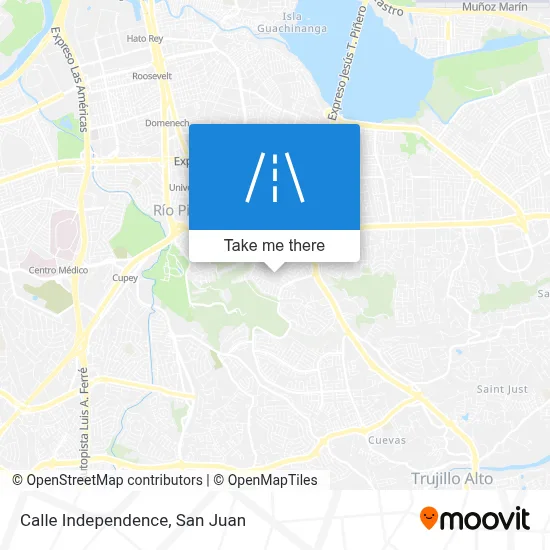Calle Independence map