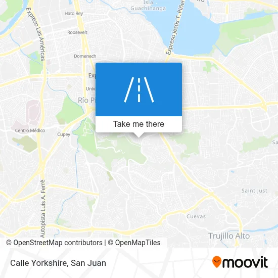 Mapa de Calle Yorkshire