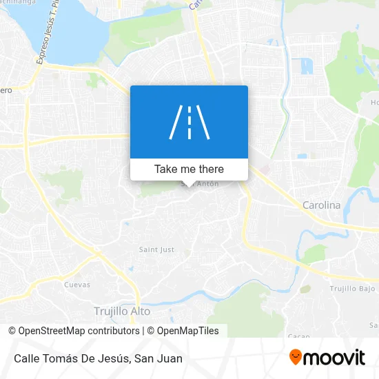 Mapa de Calle Tomás De Jesús