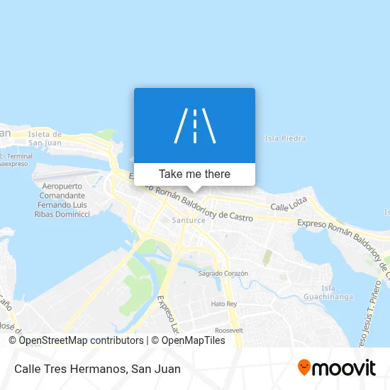 Mapa de Calle Tres Hermanos
