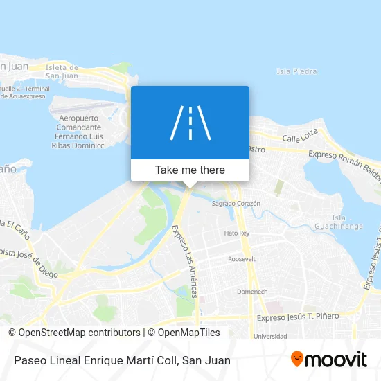Mapa de Paseo Lineal Enrique Martí Coll