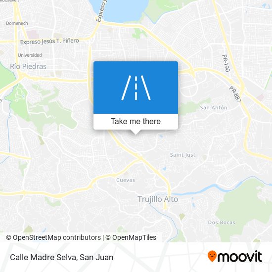 Mapa de Calle Madre Selva