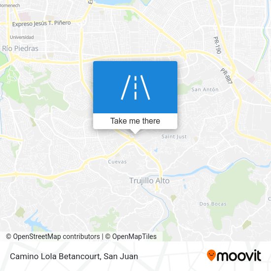 Camino Lola Betancourt map