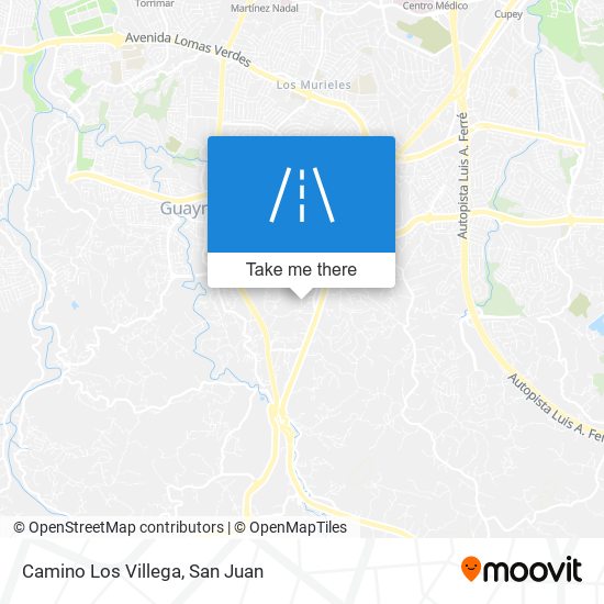 Camino Los Villega map