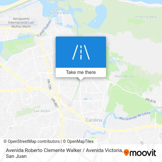 Mapa de Avenida Roberto Clemente Walker / Avenida Victoria