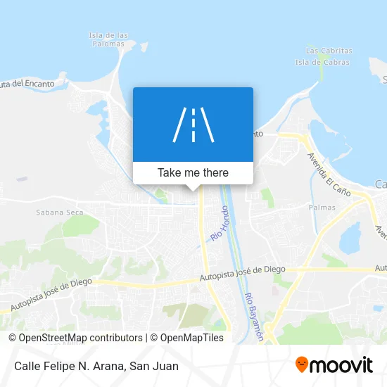 Calle Felipe N. Arana map