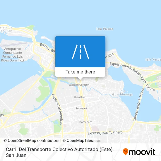 Mapa de Carril Del Transporte Colectivo Autorizado (Este)