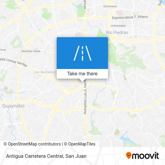 Antigua Carretera Central map