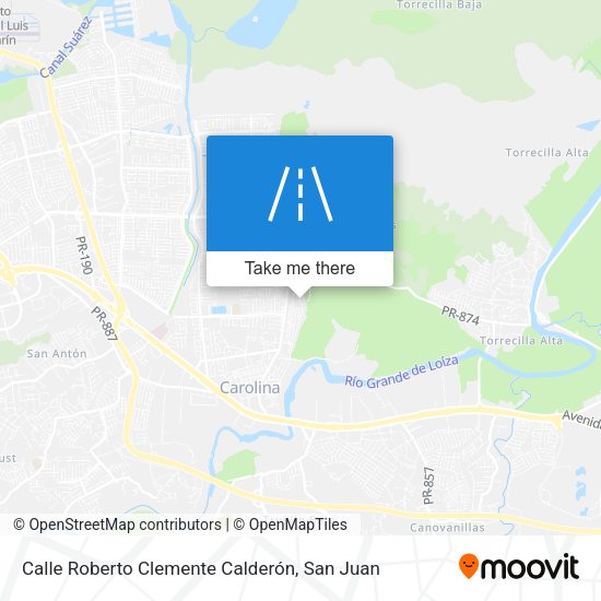 Calle Roberto Clemente Calderón map